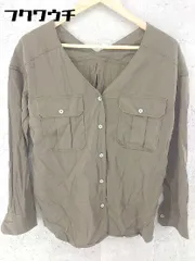 ◇ BAYFLOW ベイフロー 長袖 ノーカラーシャツ サイズ2 ブラウン レディース 【中古】 【1002801385293】