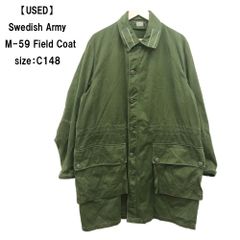 スウェーデン軍 M59 ミリタリー フィールドコート C148 オリーブ 古着