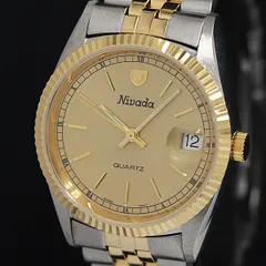 Nivada クォーツ ペアウォッチ ゴールドダイヤル Yahoo!オークション -「nivada 時計」(2針（時、分）) (アナログ