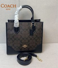 COACH コーチ C1099 バッグ トートバッグ 女性用 クラシック ハンドバッグ シグネチャー 2WAY ショルダーバッグ 斜めがけ アウトレット品 ブラウン×ブラック