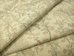 平和屋着物▽本塩沢　単衣　遠山風景文　正絹　逸品　CAAU5520vp