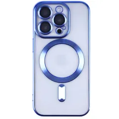 iPhone15 Pro ケース アイフォン15 プロ  メタリック カメラ レンズ カバー ケース 【Color】 ブルー