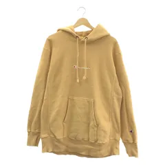 CHAMPION / チャンピオン | 単色タグ復刻 REVERSE WEAVE リバースウィーブ ロゴ刺しゅう フーディ パーカー | XL | ベージュ | メンズ