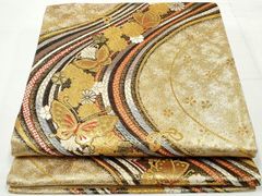 平和屋着物○紅花紬 米沢 横段文 正絹 逸品 AAAT0541zg 平和屋着物