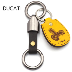 [NONINA] キーホルダー キーチェーン 本革製 イタリアンレザー スナップリング カラビナ For DUCATI ドカティ S L-TWIN 900SS 851  999 996  Monster 900 1198 Panigale 899