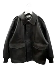 ザ リラクス THE RERACS フェイクレザーブルゾン エコレザー ジップアップ ジャケット 48 黒 ブラック オーバーサイズ アウターのサムネイル
