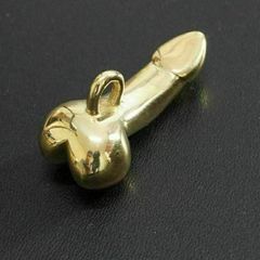 ジョーク キーホルダー ちんちん ちんこ ペニス 性器 男性器 真鍮 ユニーク 睾丸 縁起物 子宝 b ns-04