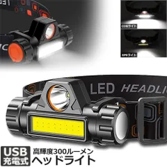 ヘッドライト 充電式 LEDヘッドライト LED ヘッドランプ COB作業灯 磁気付き USB充電式 軽量 防水 照射角度90°調節 夜釣り 停電 防災 夜釣 登山 作業 キャンプ 散歩 アウトドア用のサムネイル