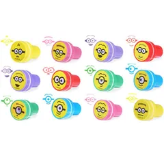 【人気商品】ごほうび ホビーお絵描き チェックスタンプ はんこ プレゼント ハンコ 玩具 おもちゃ 文具 景品 文具 ファンシー 文房具 お祭り インク入り インク入り ミニオンズ ミニオンズ 縁日 キャラクター スタンプ スタンプ 子供 スタンプ 向け) 幼