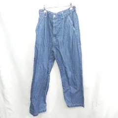 ◇ Θ WEGO ウィゴー ウエストゴム ワイドデニムパンツ サイズL インディゴブルー メンズ E  【1502180012303】