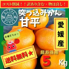 予約販売【お買い得☆突っ込みかん】愛媛県　甘平　5kg