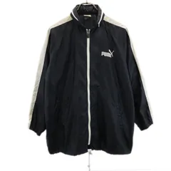 プーマ ナイロンジャケット ブラック×ホワイト PUMA フード メンズ 【中古】  【230915】