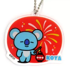【中古】雑貨 KOYA(アールエム) アクリルキーホルダー(JAPAN) 「BT21カフェ2019 WORLD」