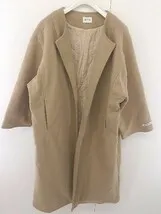 ■ emi+ エミプラス 長袖 ノーカラー コート ブラウン レディース  【1205310000880】