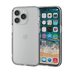 新品 [四つ角のクッションで衝撃吸収] TPU ポリカーボネート 衝撃吸収 ストラップホール付き 耐衝撃 バンパー カバー クリア ケース Pro 14 PM-A22CHVBCR iPhone エレコム