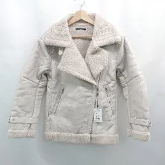 □ ⊇ EMODA エモダ ボア仕様 長袖 シアリングライクバルキーブルゾン サイズF グレー系 レディース E  【1507160023034】