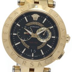 ヴェルサーチ VERSACE VEBV00519 Vレース デュアルタイム クォーツ メンズ極美品箱・保証書付き_885350
