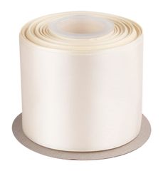 【迅速発送】【TEKDEERE】両面サテンリボン 幅75mm 長さ22M 手芸 DIY 花束 ギフト ラッピング 包装-アイボリー