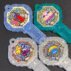 ☆未使用☆妖怪ウォッチ★妖怪アーク　鍵　4本セット　ぷに神　タマモ　USAピョン