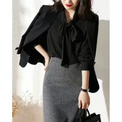 【ラスト1点】リボン ブラウス シャツ 長袖 エレガント シースルー ボウタイ