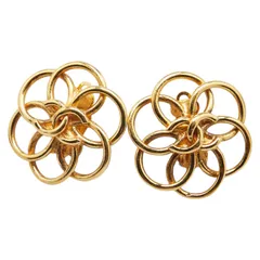 シャネル ココマーク フラワー 花 モチーフ ゴールド メッキ レディース CHANEL【222-14705】