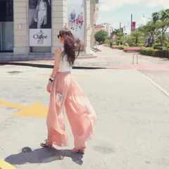 ガウチョパンツ パンツ  ワイドパンツ シフォン レディース 大きめ ダンス 大人 カジュアル 体型カバー スカーチョ ウエストゴム ワイド 夏 春 秋 綿  ハイウエスト ヒップホップ ゆったり ボトムス ズボン