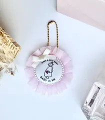 マタニティ　ロゼット　キーホルダー
