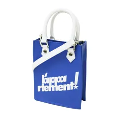 L'Appartement アパルトモン バッグ ブルー / プリント ミニ トートバッグ / Print Mini Tote Bag ロゴ 2WAY / 鞄 カバン 【レディース】【中古】のサムネイル