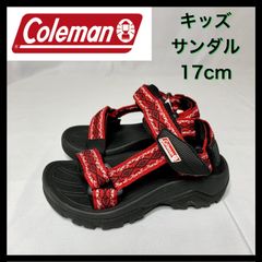 【美品】【Coleman コールマン 】17cm キッズ　ジュニア　サンダル　スポサン　レッド　赤　ブラック　黒