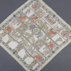 小物✨未使用に近い✨  HERMES エルメス  花咲く織物   スカーフ プチカレ