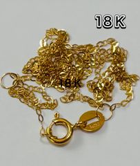 18Kゴールド 小豆 チェーン ネックレス Au750 アズキ K18 - メルカリ