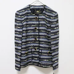 レリアン Leilian ヴィンテージ ジャケット ノーカラー 金釦 [a960179n]のサムネイル