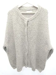 ■ ⊆ Aunt Marie's アントマリーズ ニット 長袖 カーディガン サイズF モカ レディース E  【1410230007721】