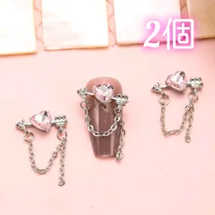 No.128　弓矢　ハート　量産型　ピンク　地雷系　ネイルパーツ