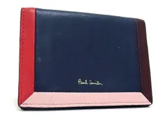Paul Smith ポールスミス レザー カードケース カード入れ 定期入れ レディース ネイビー系×マルチカラー DF4627