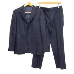 オリヒカ スーツ セットアップ ウール混 ジャケット パンツ 上下セット メンズ M/W82サイズ ネイビー系 ORIHICA 【中古】