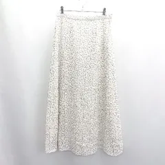 ◇ ⊂ INDIVI インディヴィ レース ロング フレア スカート サイズ40 オフホワイト レディース E  【1503060020586】