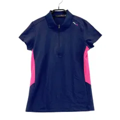 サイズ：XS RLX ラルフローレン  ハーフジップ 半袖ポロシャツ  ネイビー系 [240101520154] ゴルフウェア レディース ストスト