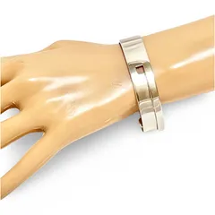 GUCCI グッチ シルバー 925 オープン バングル レディース メンズ ユニセックス アクセサリー イタリア製 正規品