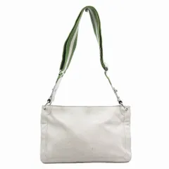 バリー BALLY TRUSSA レザー ショルダー バッグ トレインスポッティング トレスポライン 斜め掛け カバン 鞄 ホワイト ur157 【中古】