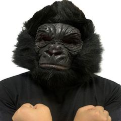 ゴリラ マスク コスプレ 被り物 動物 ラバーマスク かぶりもの リアル 仮装 動物マスク アニマル かぶりも リアル仮装マスク ゴリラマスク 着ぐるみ おもしろ アニマルマスク 怖い ハロウィン リアルマスク ラバー フルフェイス どっきり パーティー