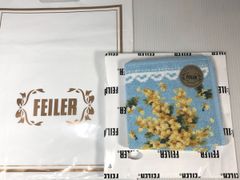 フェイラー FEILER  シェニール織 タオルハンカチ 水色 新品 未使用