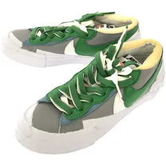 sacai × NIKE サカイ × ナイキ BLAZER LOW スニーカー DD1877-001 グレー×グリーン 23.5cmのサムネイル
