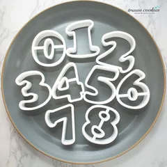【単品】数字／ナンバーのクッキー型（フレームのみ・ミニサイズ）