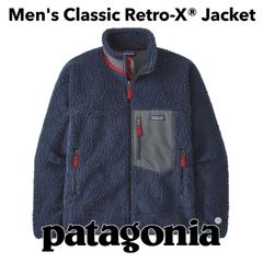 パタゴニア メンズ フリース クラシック レトロ-X ジャケット patagonia New Navy Wax Red