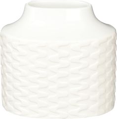★ 白山陶器 ターンフラワーベース 大 白 約 11×8×10.5cm 波佐見焼 日本製 862