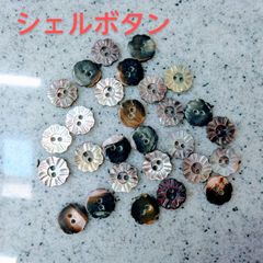 シェルボタンA/10個セット/黒蝶貝/パール/ハンドメイド/手芸素材/趣味