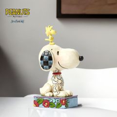 親友 スヌーピーとウッドストック 12.5cm | ジムショア ピーナッツ グッズ フィギュア 人形 置物 彫刻 正規輸入品