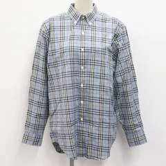 4902【希少シルク素材】バーバリー☆ノバチェック長袖シャツ