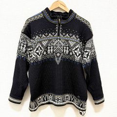 90s ダーレオブノルウェイ 3L ニット セーター￼ 肉厚 総柄￼ 北欧製 